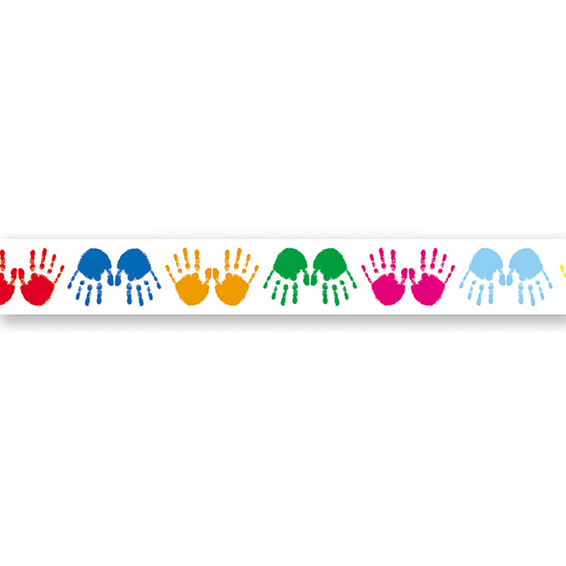 (6 Pk) Border Colorful Handprints