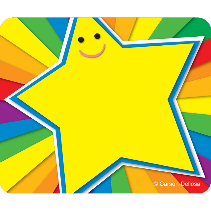 (6 Pk) Rainbow Star Name Tags