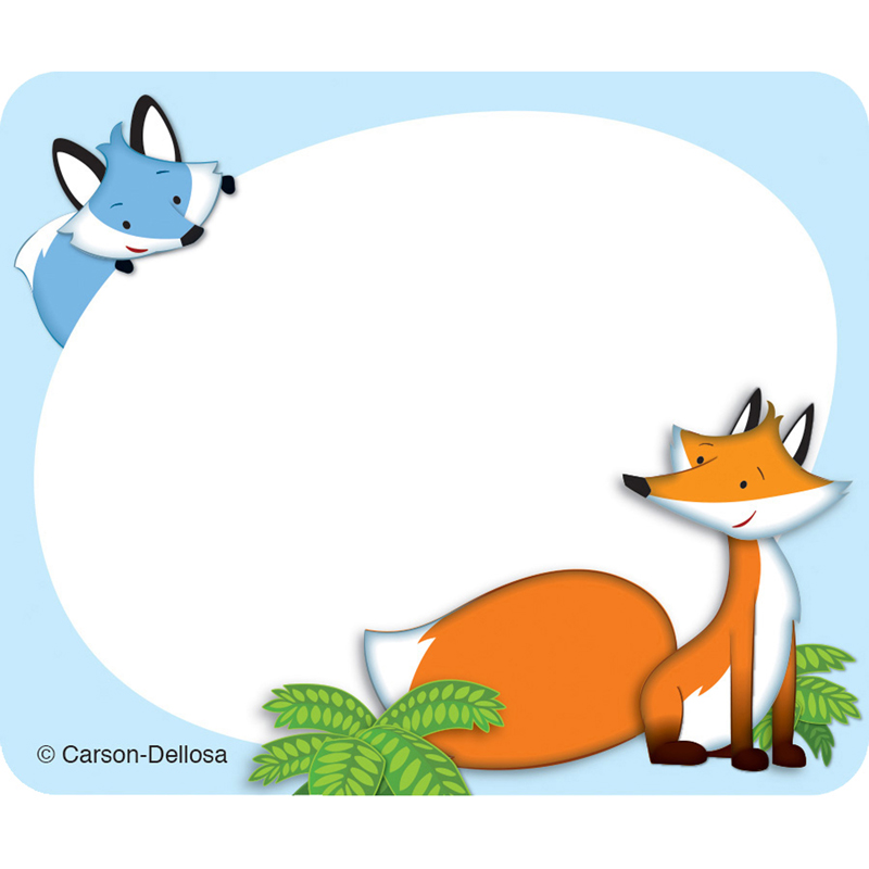 Playful Foxes Name Tags