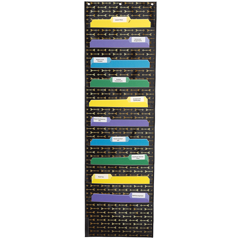 Storage Pocket Chart Gold Arrows