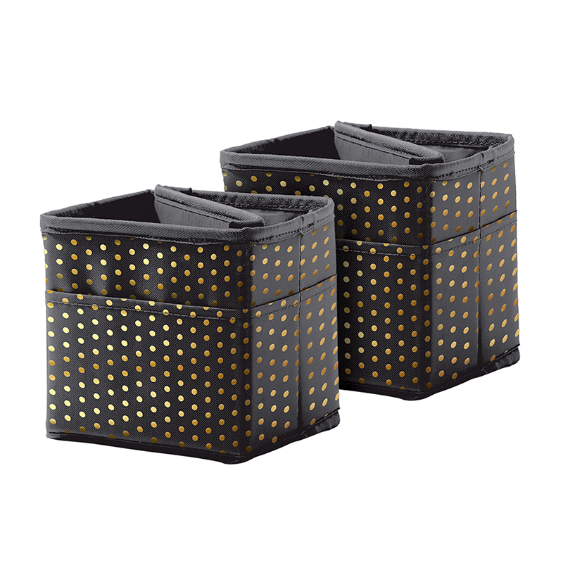 Tabletop Storage Black W/ Gold