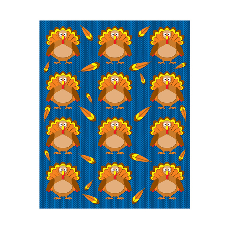 (12 Pk) Turkeys Shape Stickers