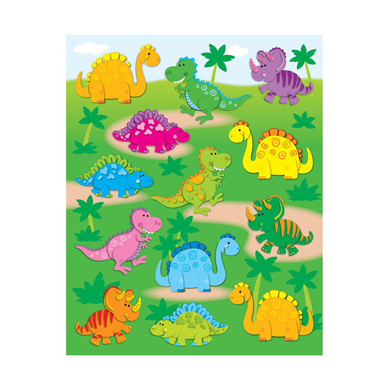 (12 Pk) Dinosaurs Shape Stickers