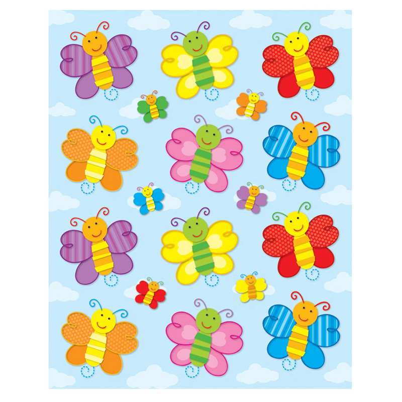 Butterflies Shape Stickers 72pk