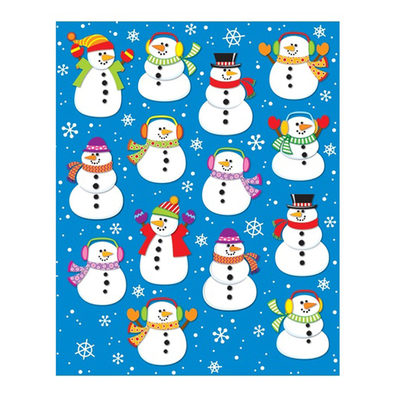 Snowmen Shape Stickers 84pk