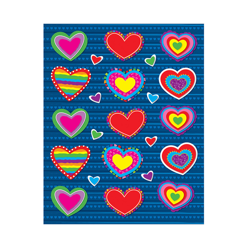 (12 Pk) Hearts Shape Stickers