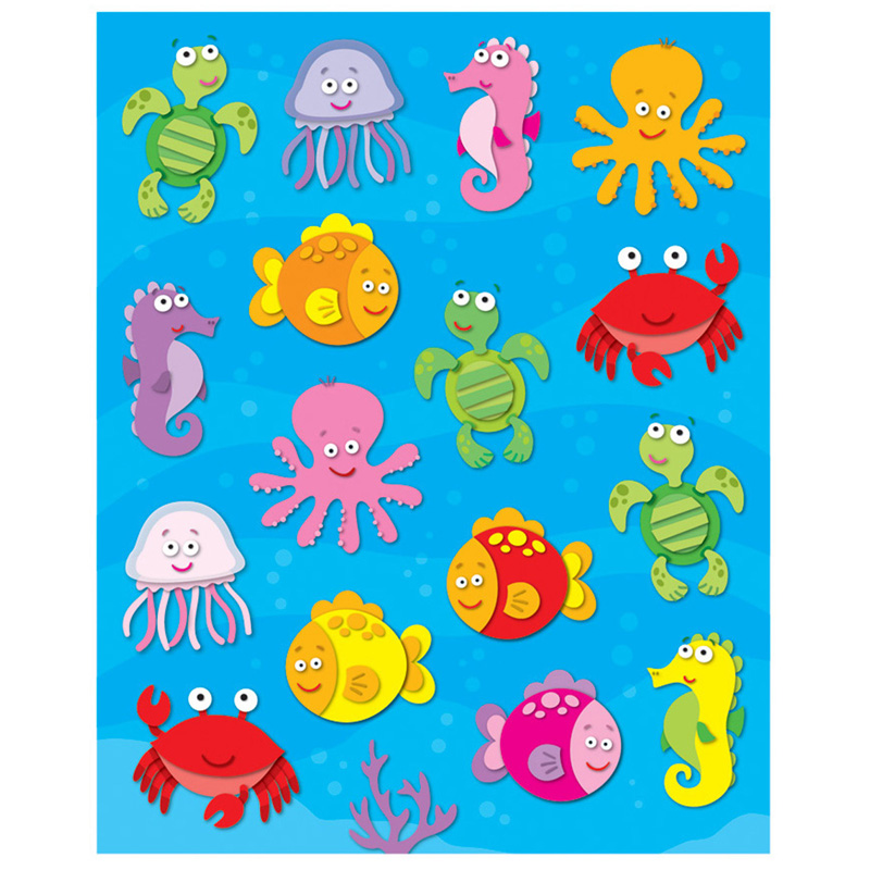 Sea Life Shape Stickers 96pk