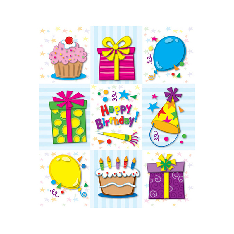 (12 Pk) Birthday Prize Pk Stickers