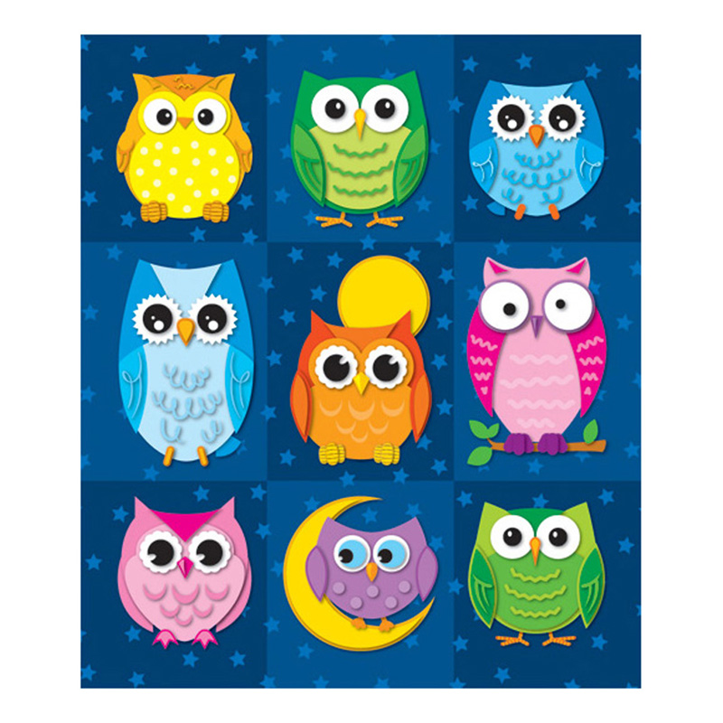 Colorful Owls Prize Pack Stickers