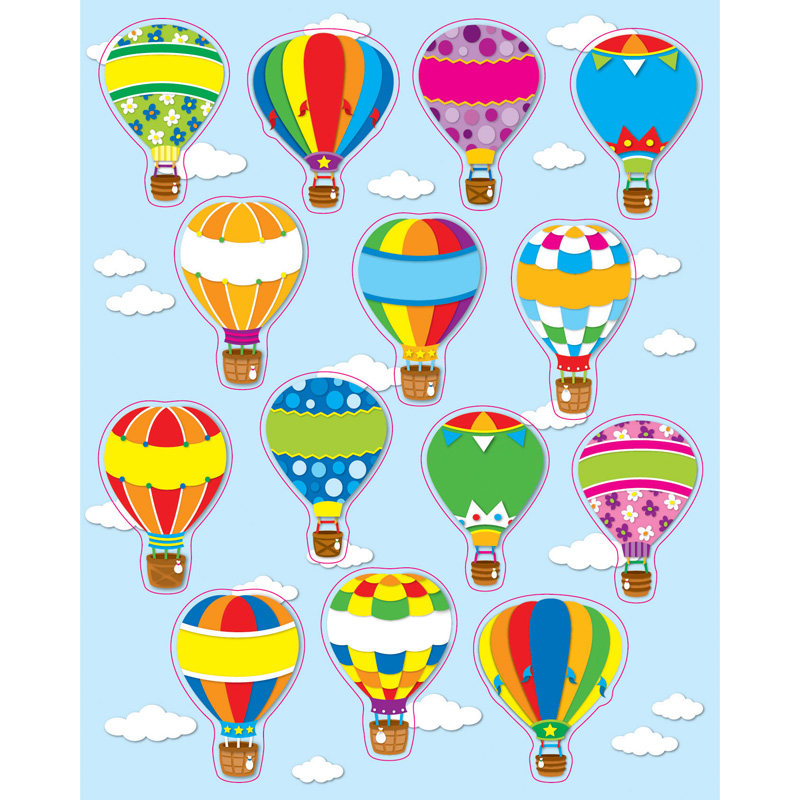 Hot Air Balloons Shape Stickers