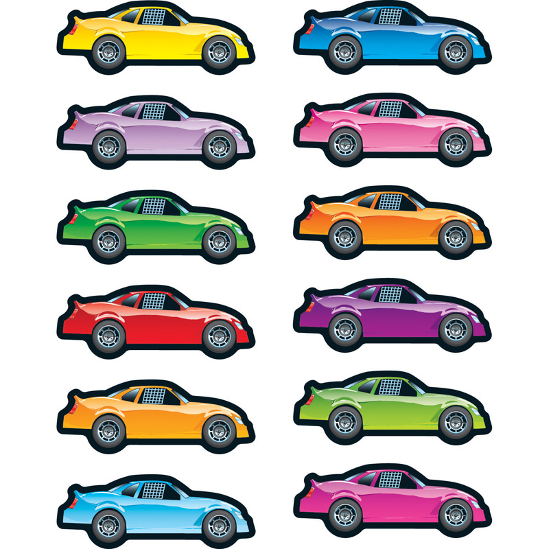 Race Cars Shape Stickers
