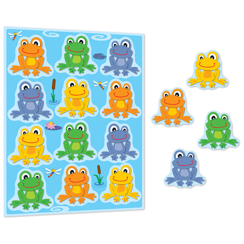 Funky Frogs Shape Stickers