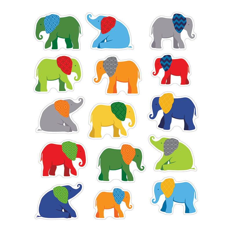 (12 Pk) Elephant Stickers Gr Pk-8