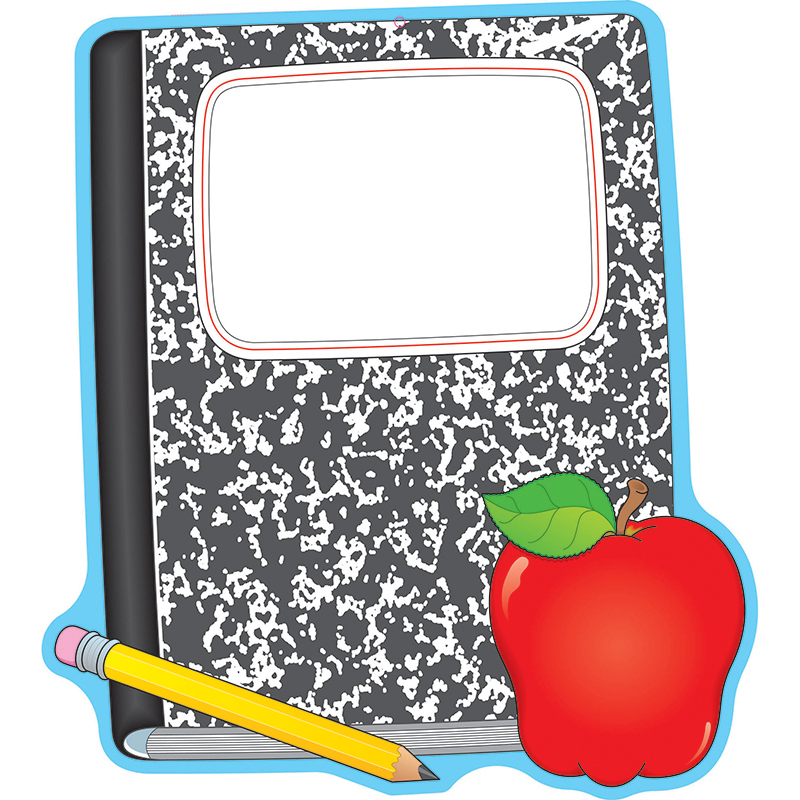 (6 Ea) Composition Book And Apple