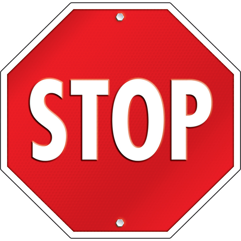 Stop Sign Two Sided Decoration