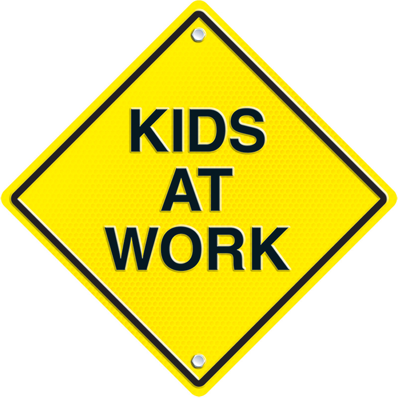 Kids At Work Two Sided Decoration