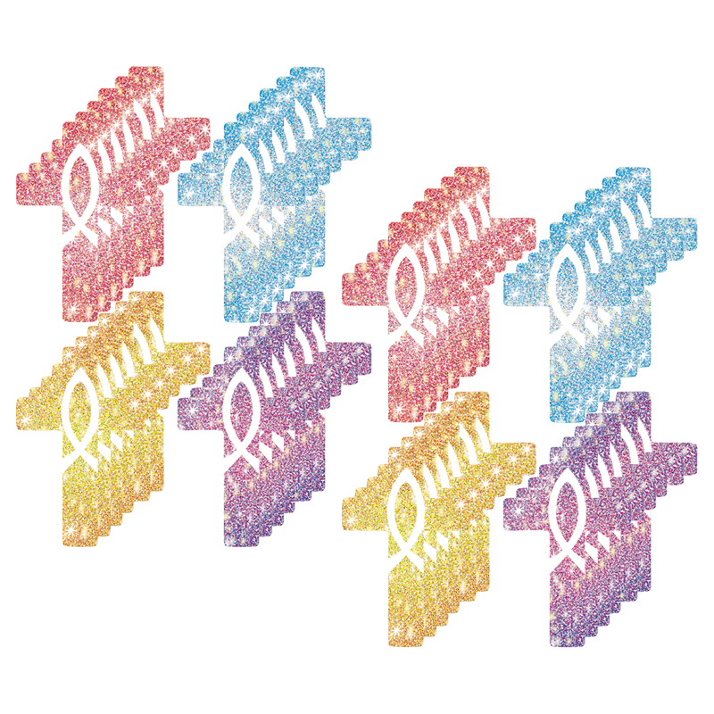 (12 Pk) Dazzle Stickers Crosses