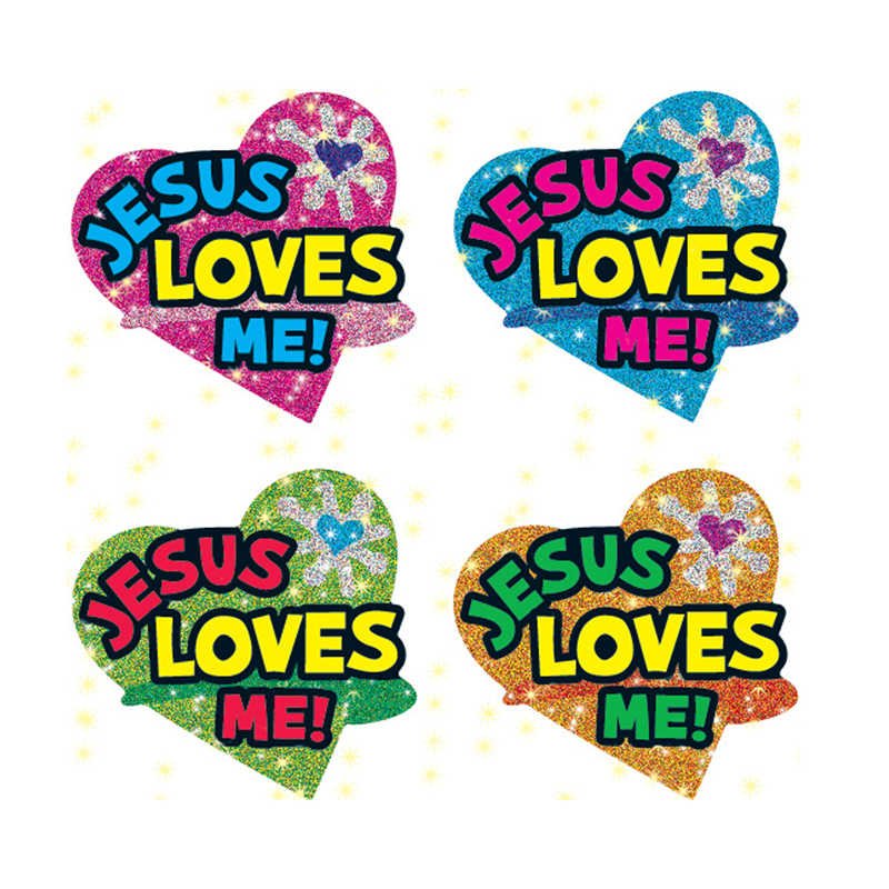 Dazzle Stickers Jesus Loves 120/Pk