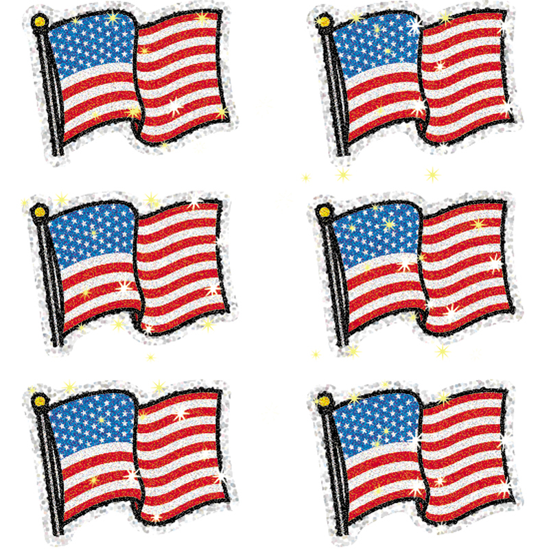(12 Pk) Dazzle Stickers Flags