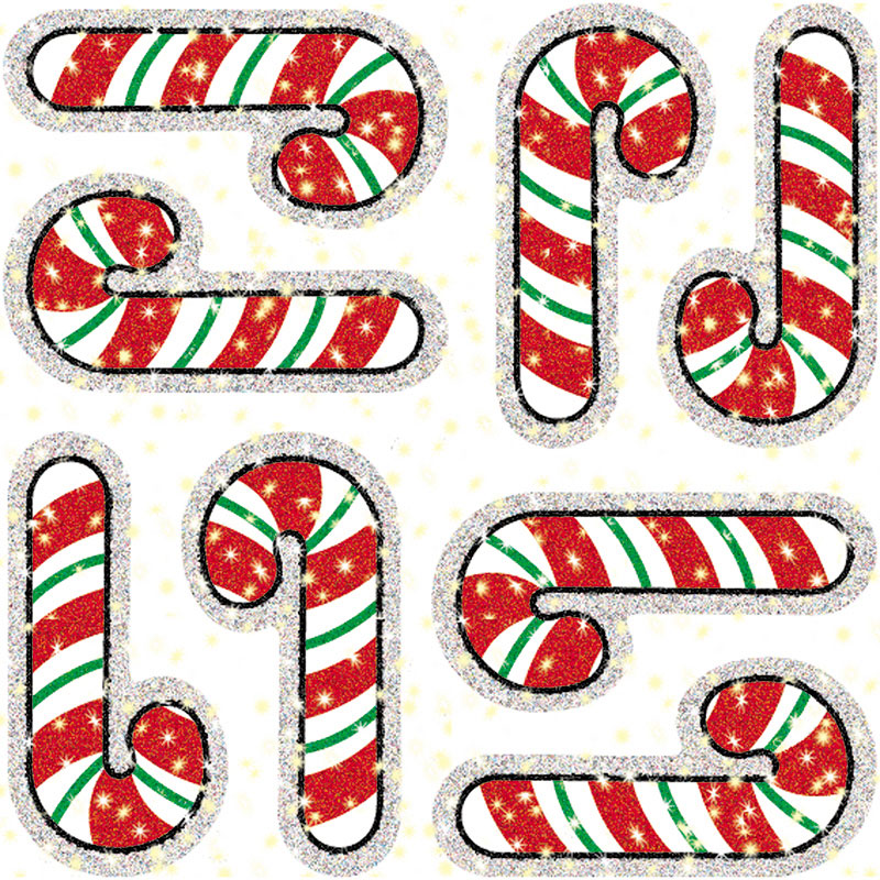 (12 Pk) Dazzle Stickers Candy Canes