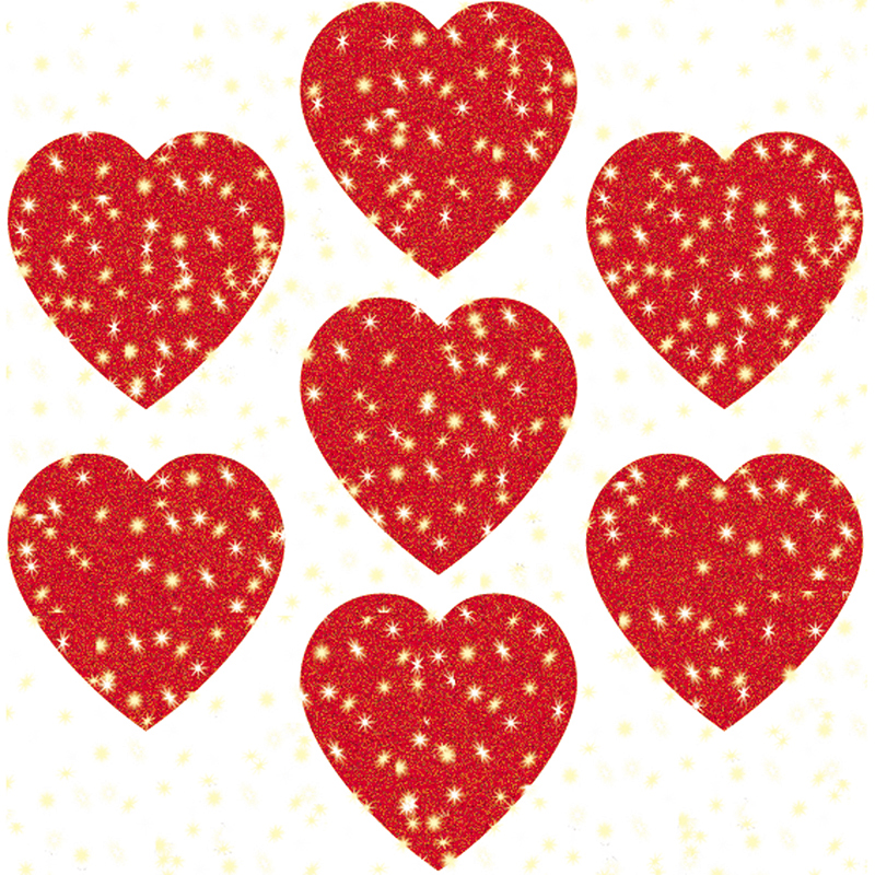 Dazzle Stickers Hearts Red 75-Pk