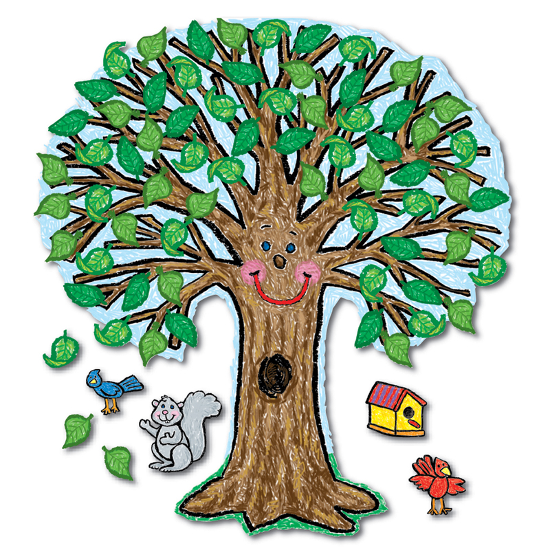 Bb Set Big Tree Kid-Drawn 48 X 54