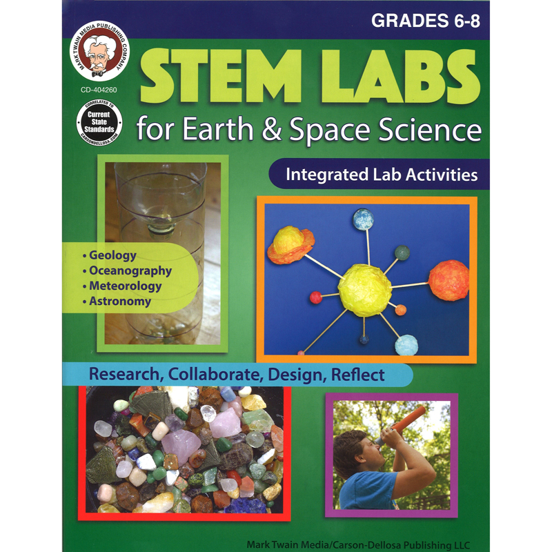 Stem Labs Earth Space Sci Bk Gr 6-8