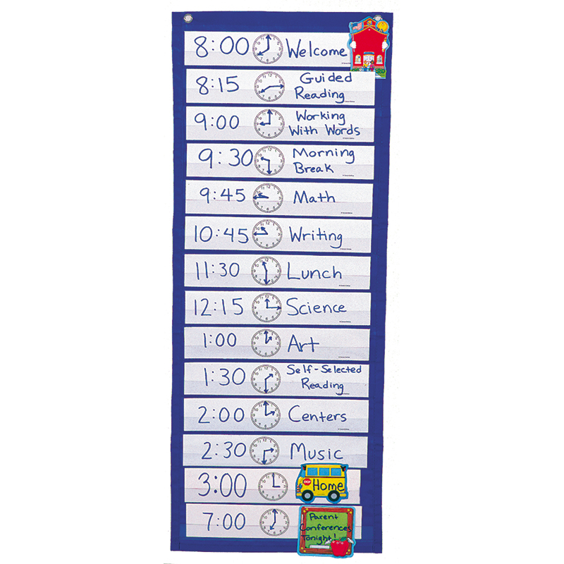 Pocket Chart Scheduling 12-1/2 X 33