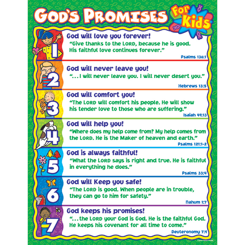 Gods Promises For Kids Chart