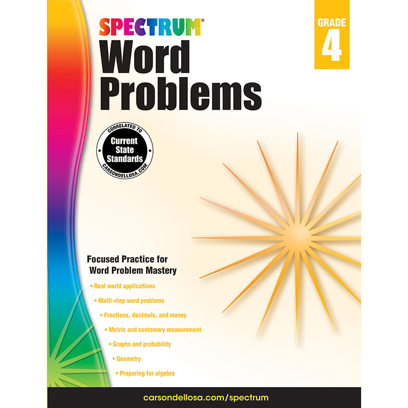 Spectrum Gr4 Word Problems Workbook