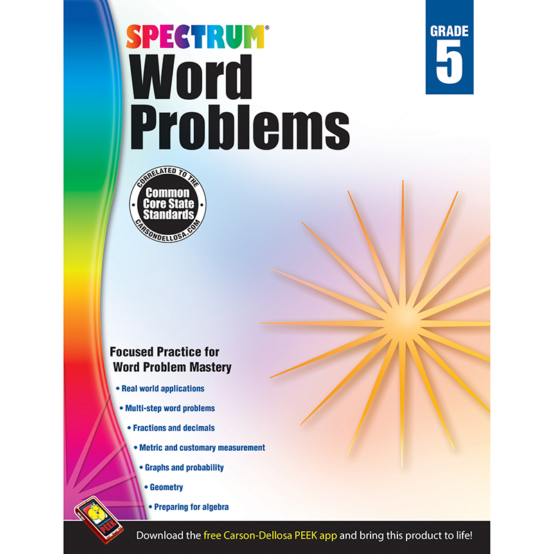 Spectrum Gr5 Word Problems Workbook