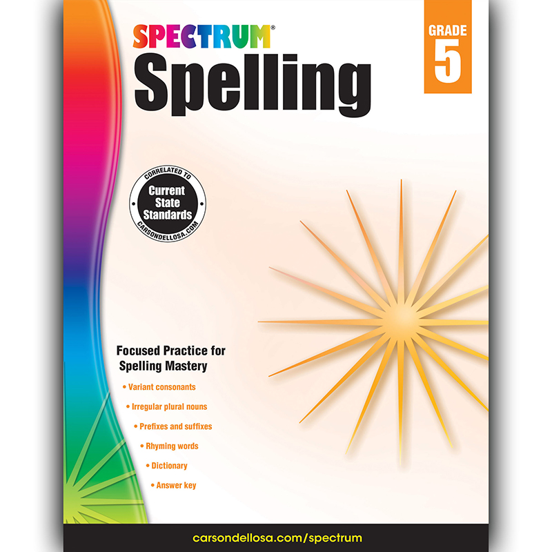 Spectrum Spelling Gr 5