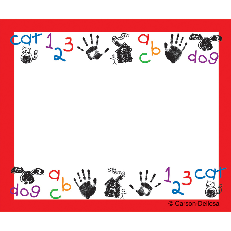 Name Tags Kid-Drawn Art 40/Pk