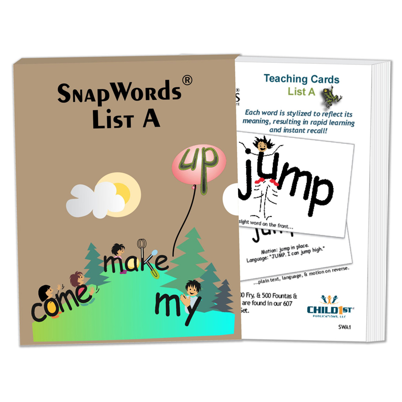 Snapwords Teaching Cards List A
