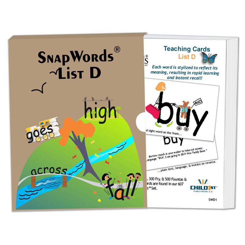 Snapwords Teaching Cards List D