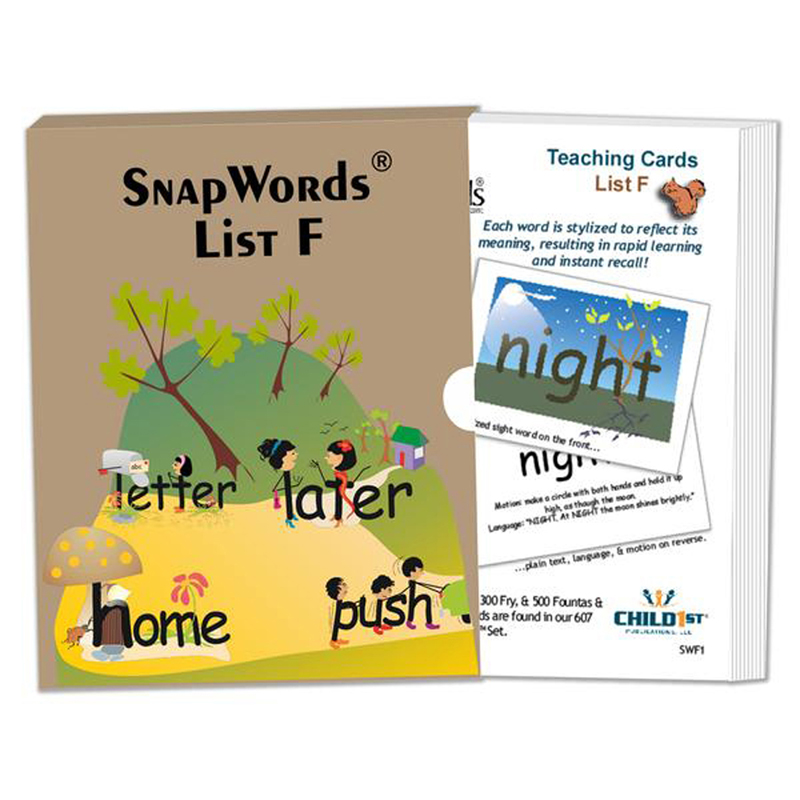 Snapwords Teaching Cards List F