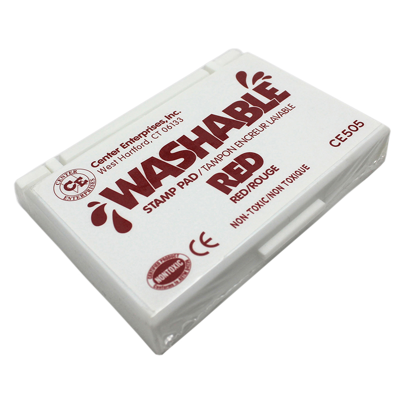 (6 Ea) Stamp Pad Washable Red