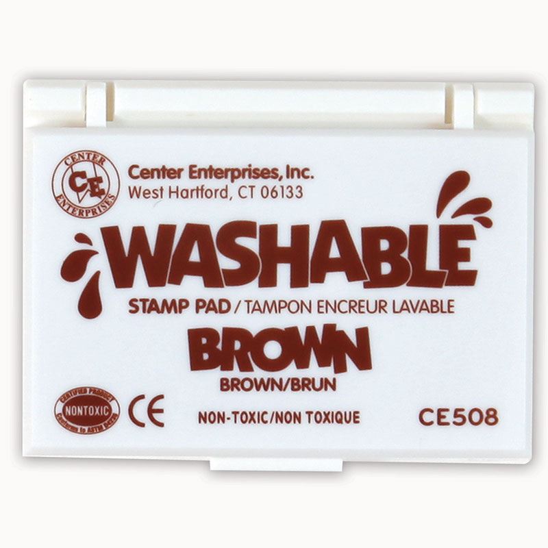 (6 Ea) Stamp Pad Washable Brown
