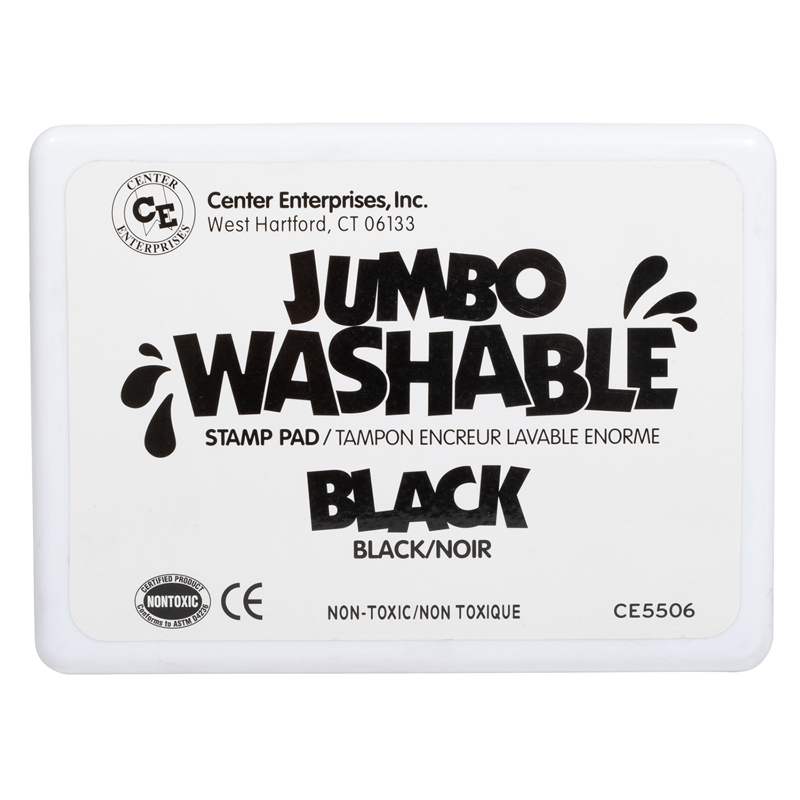 Jumbo Stamp Pad Black Washable