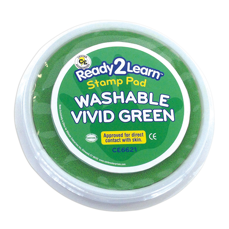 Jumbo Circ Wash Stamp Pad Vivid Grn