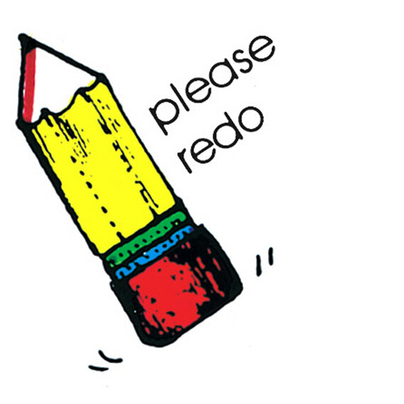 Stamp Please Redo Pencil