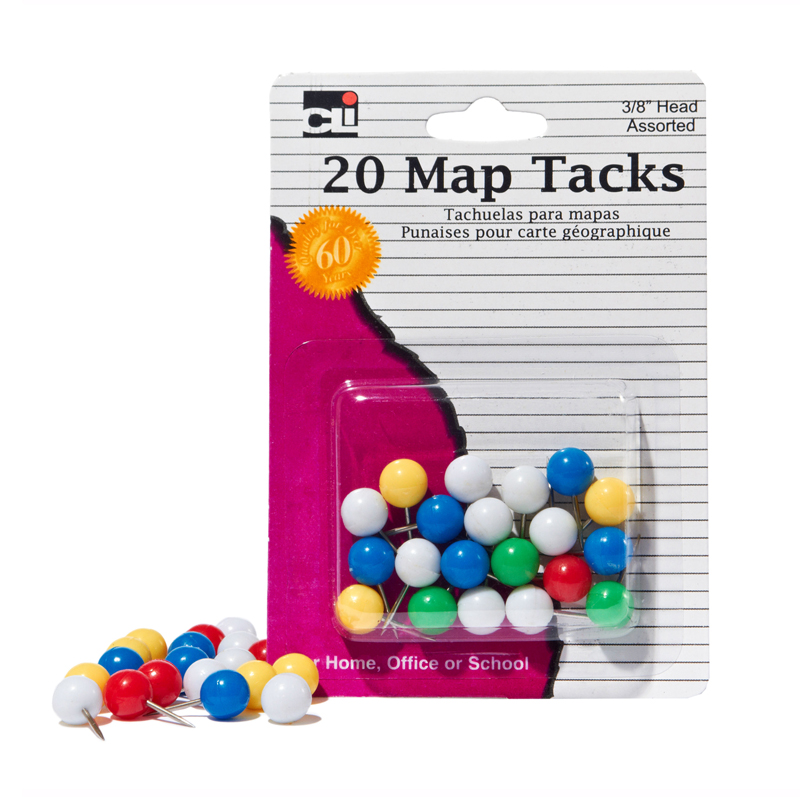 Map Tacks Pack Of 20