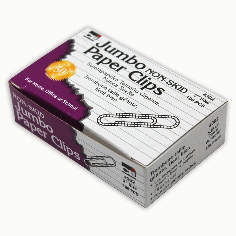 (3 Pk) Jumbo Paper Clips Non Skid