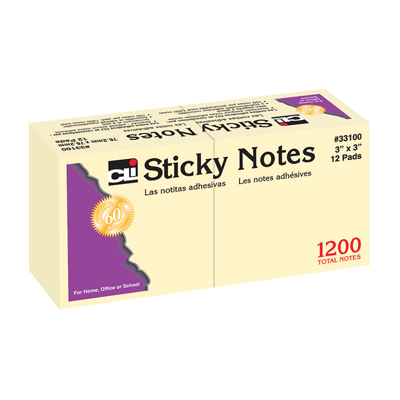 (6 Pk) Sticky Notes 3x3 Plain