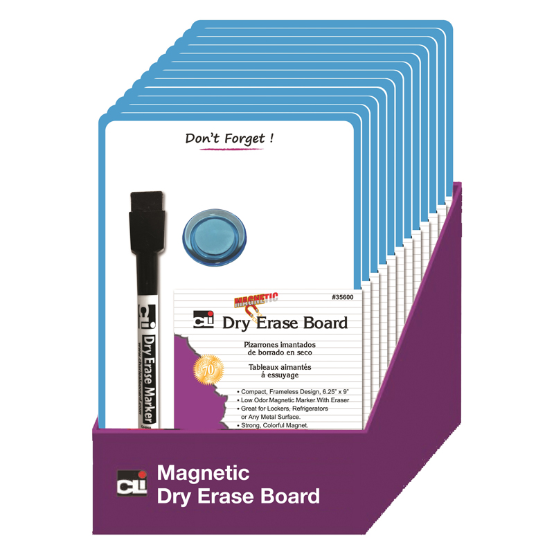 Mini Magnetic Dry Erase Board 12/St