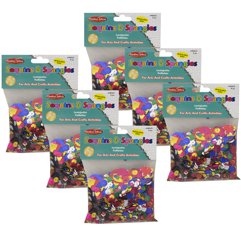 (6 Pk) Glittering Sequins With