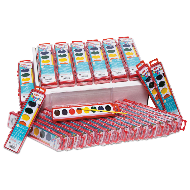 8 Asst Water Color Paint Set 36/St