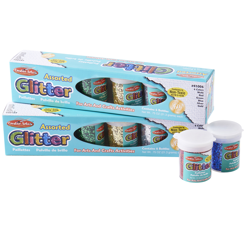 Glitter Set 12 Pk Asst Colors .75oz