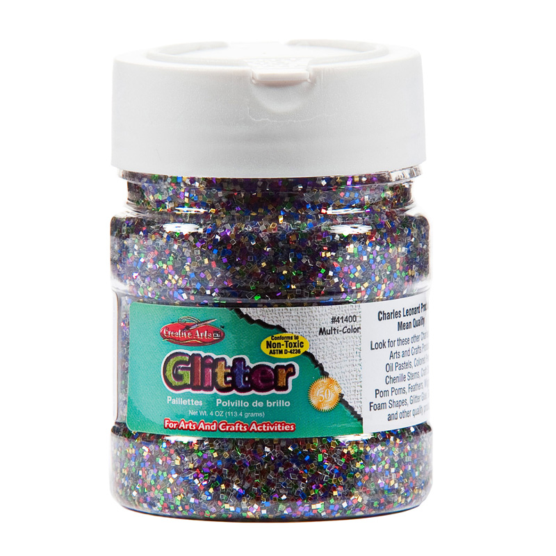 Creative Arts Glitter 4oz Multi Clr