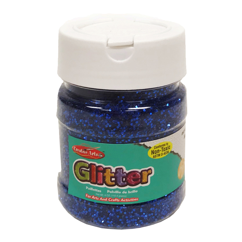 Creative Arts Glitter 4oz Jar Blue